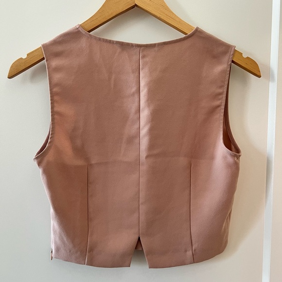 Zara Women's Blush V-Neck Crop Top - Picture 2 of 2